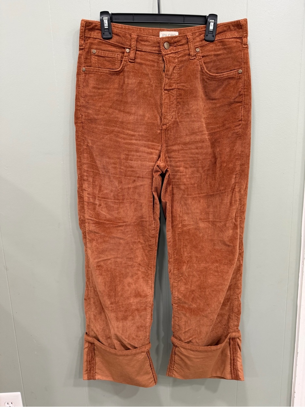 Womens Corduroy Pants in Rust - Picture 3 of 3